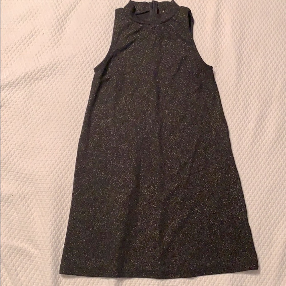 Ginger G Black and Gold Mini Shift Dress